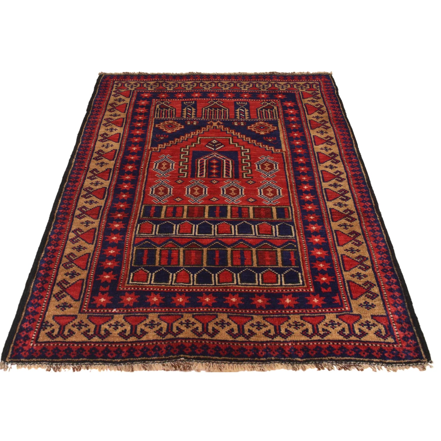 Small Prayer Rug 2' 11" x 3' 10" (ft) - No. W35581
