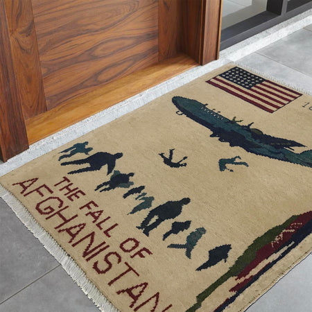 Hand Knotted War Rug 2' 1" x 2' 11" (ft) - No. W35589