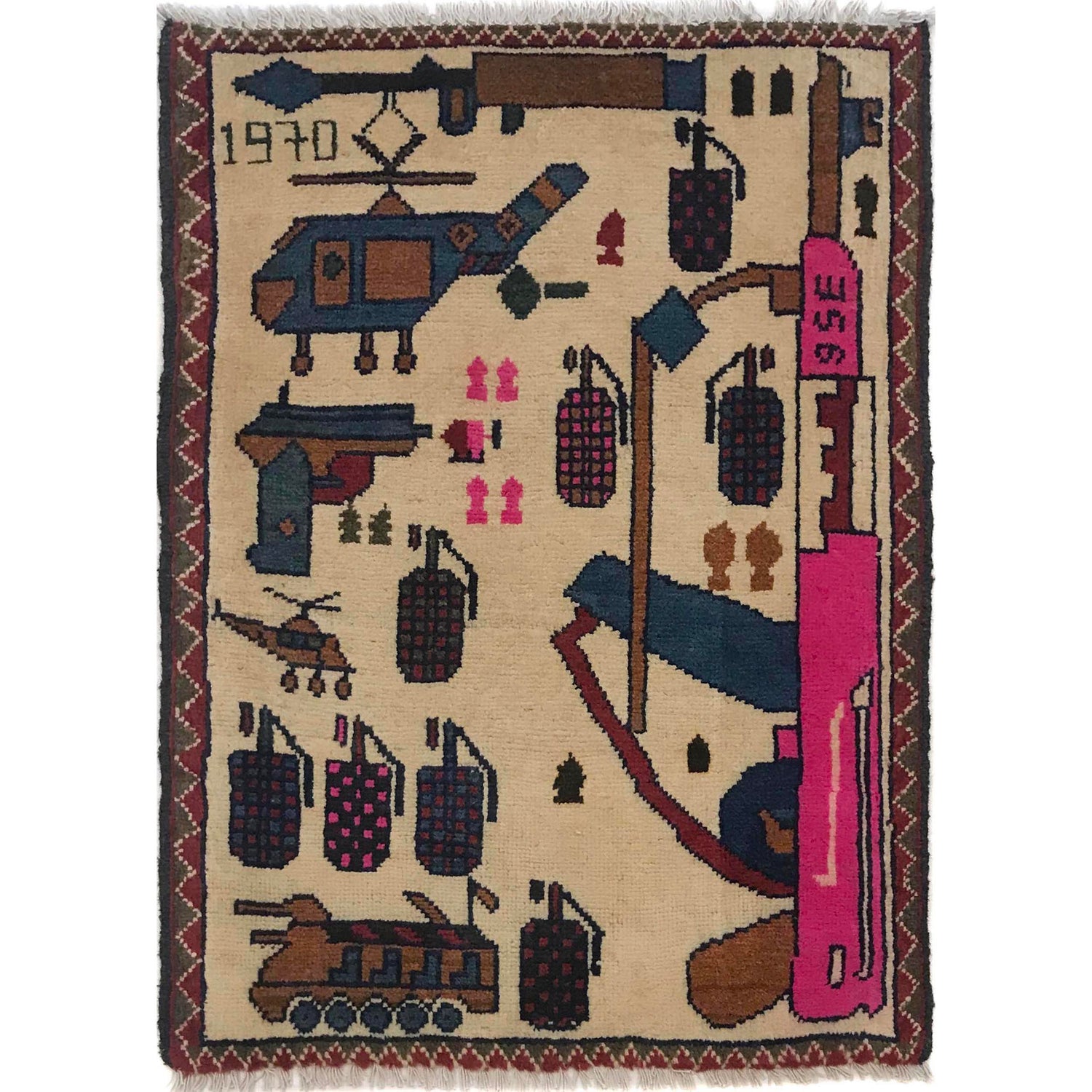 War Rug 2' 1" x 2' 6" (ft) - No. W35590