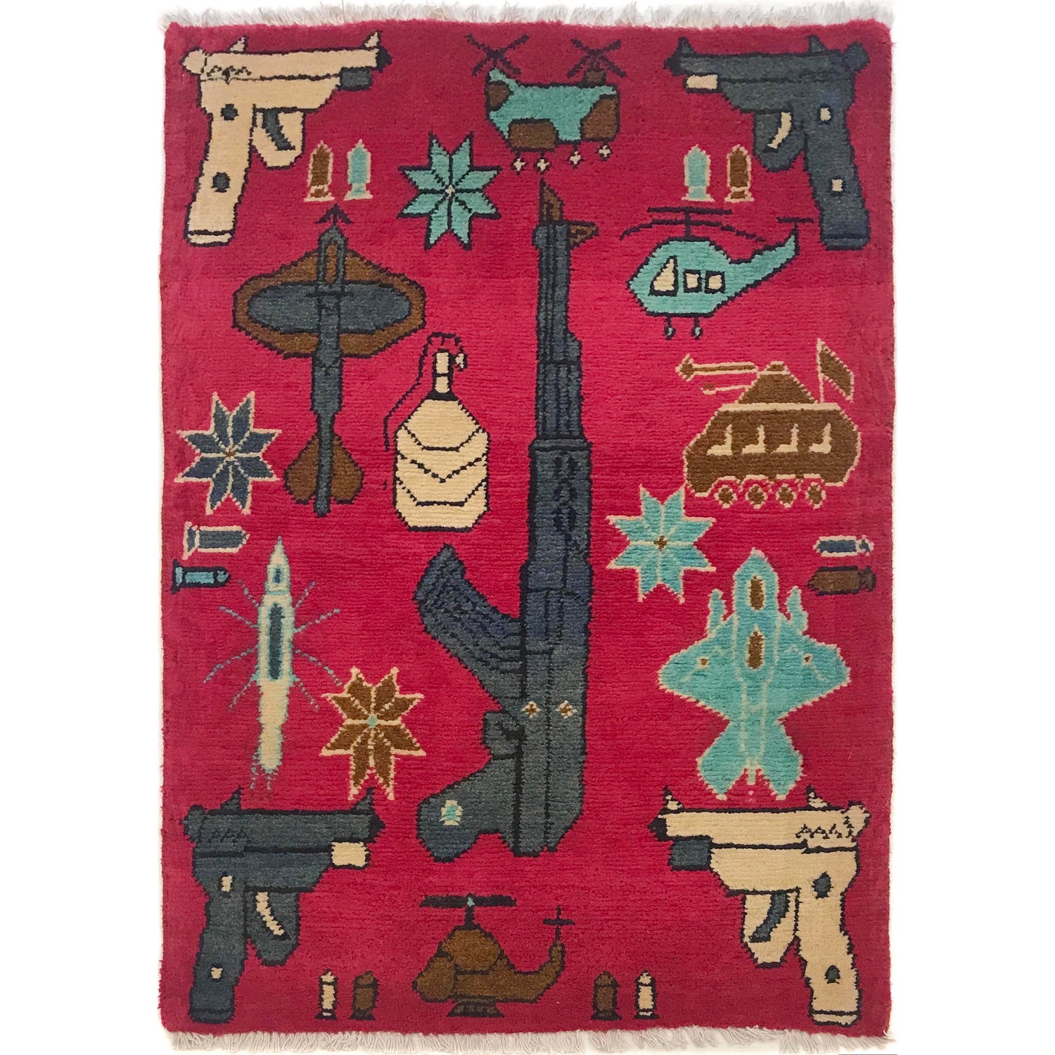Handmade War Rug 2' 1" x 2' 11" (ft) - No. W35594