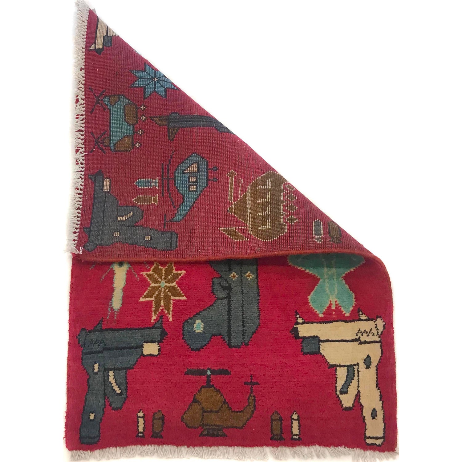 Handmade War Rug 2' 1" x 2' 11" (ft) - No. W35594