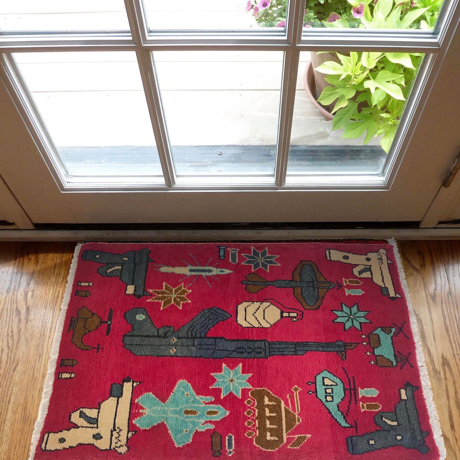 Handmade War Rug 2' 1" x 2' 11" (ft) - No. W35594