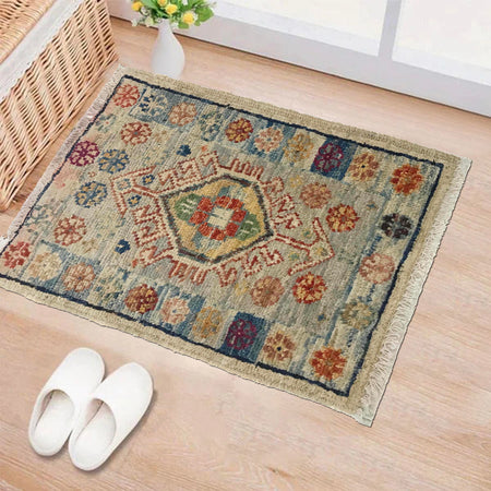 Handmade Floor Mat 1' 4" x 1' 10" (ft) - No. W35610
