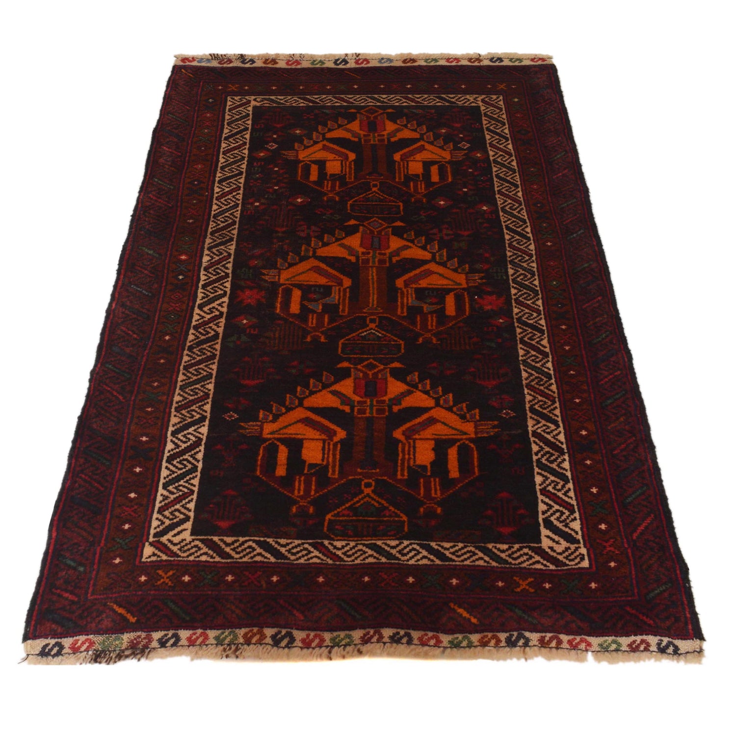 Tribal Baloch Rug 2' 9" x 4' 7" (ft) - No. W35619