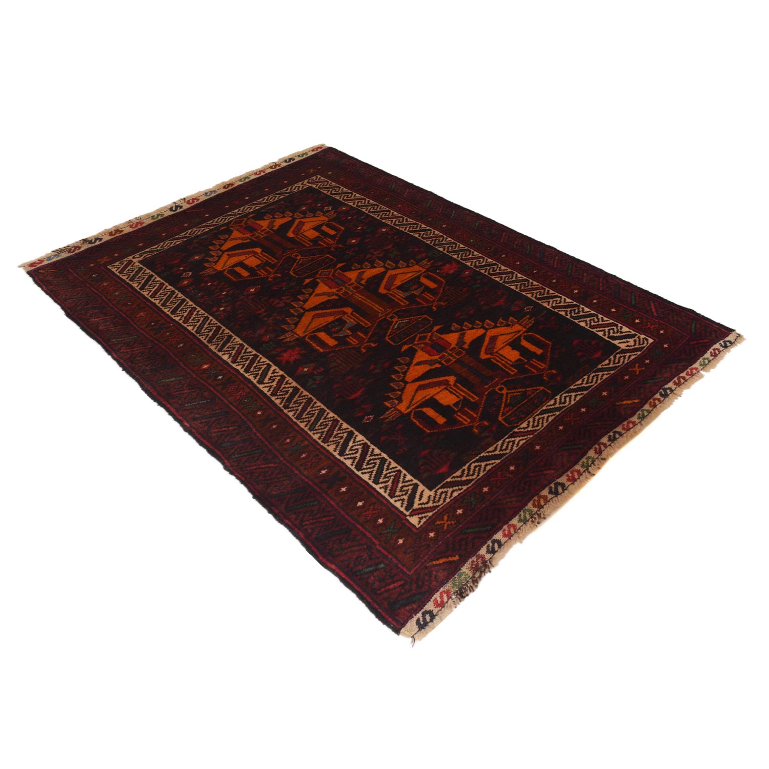 Tribal Baloch Rug 2' 9" x 4' 7" (ft) - No. W35619