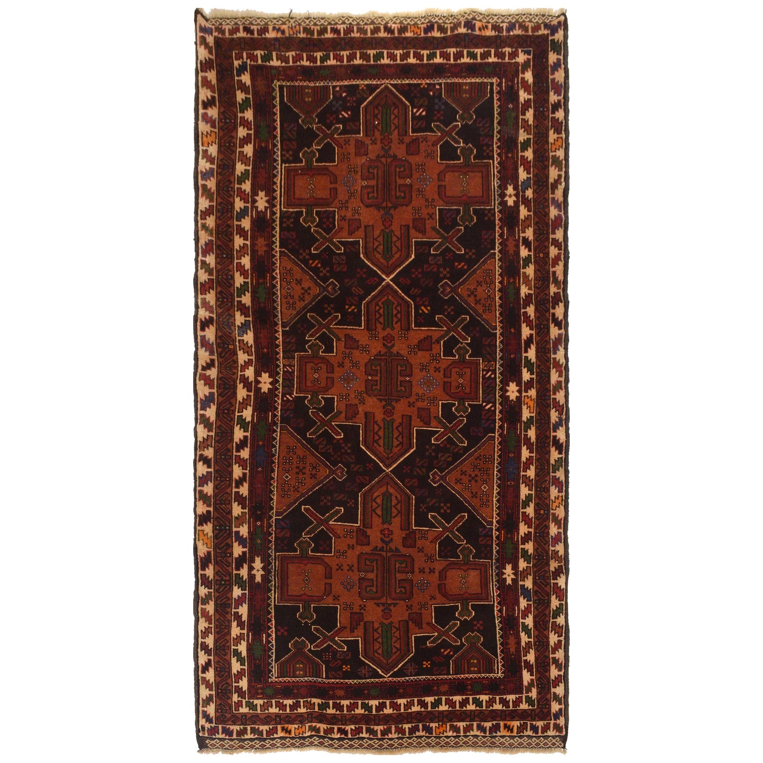 Handmade Baluchi Rug 3' 5" x 6' 7" (ft) - No. W35623