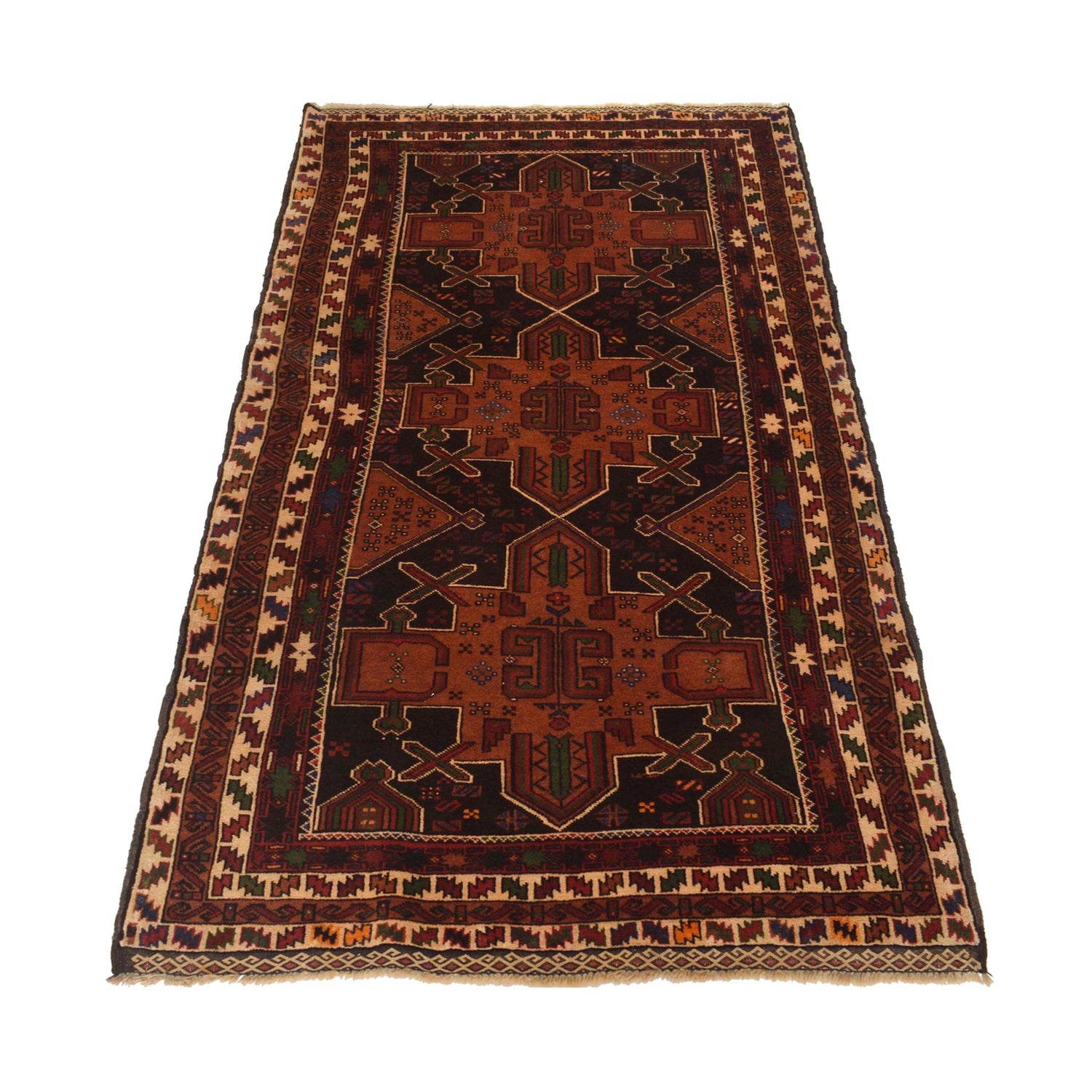 Handmade Baluchi Rug 3' 5" x 6' 7" (ft) - No. W35623