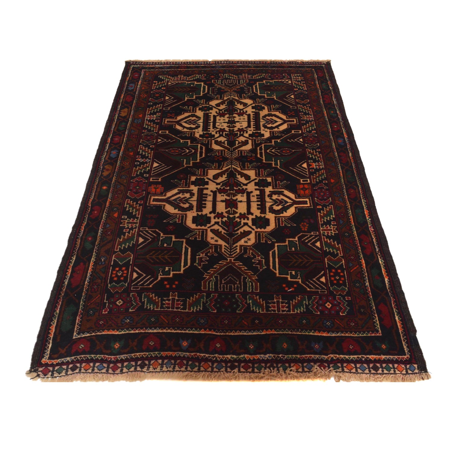 Hand Knotted Baluchi Rug 2' 8" x 4' 7" (ft) -No W35625