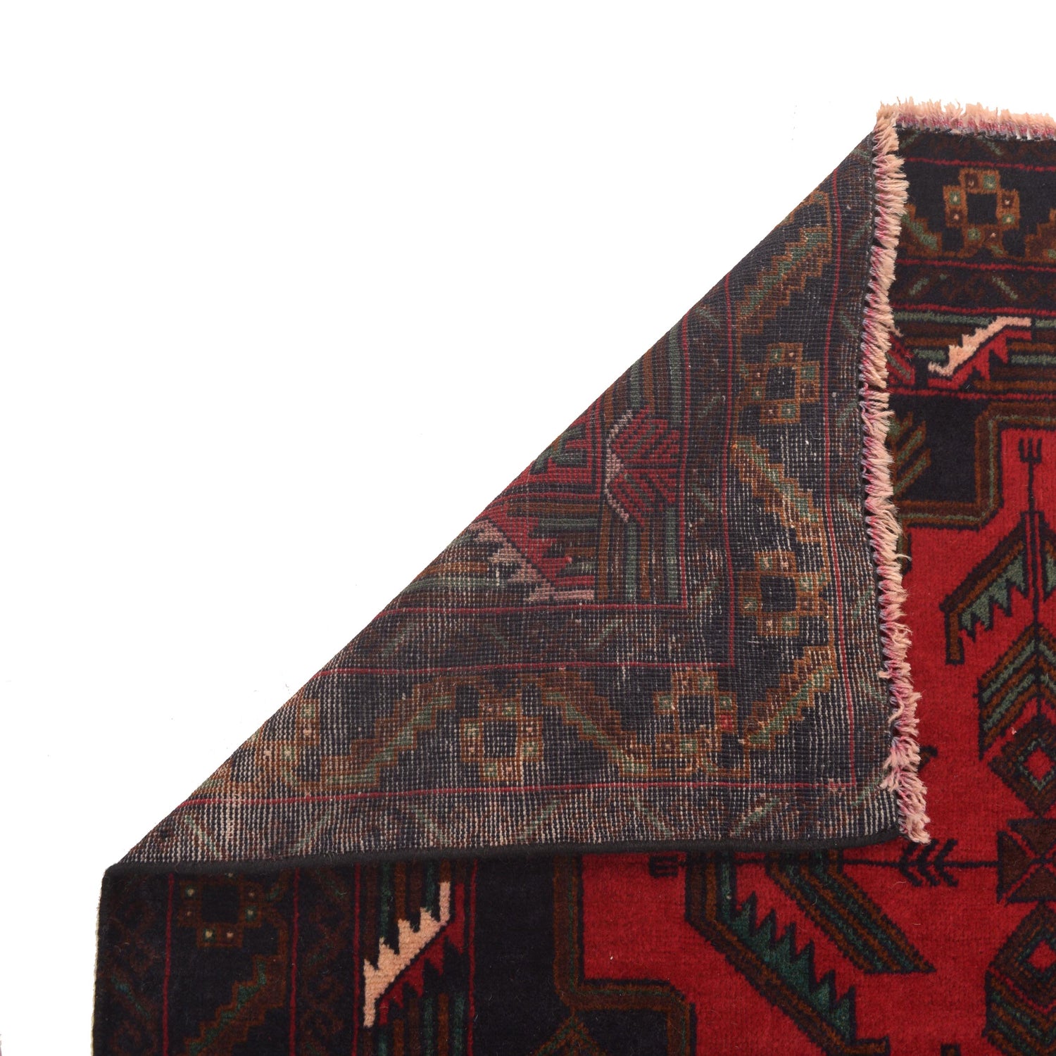 Red Color Baluchi Rug 3' 10" x 6' 8" (ft) - No. W35769