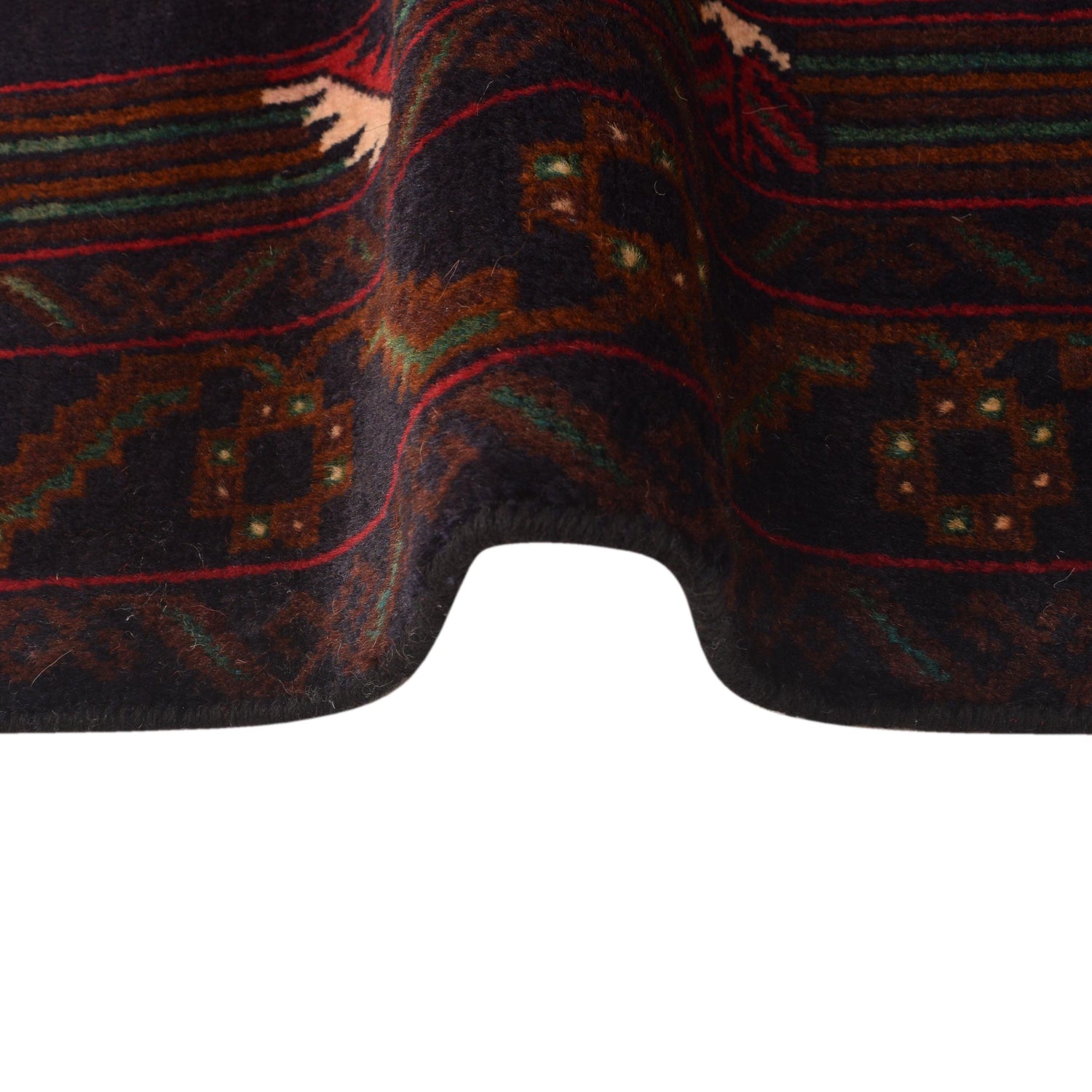 Red Color Baluchi Rug 3' 10" x 6' 8" (ft) - No. W35769