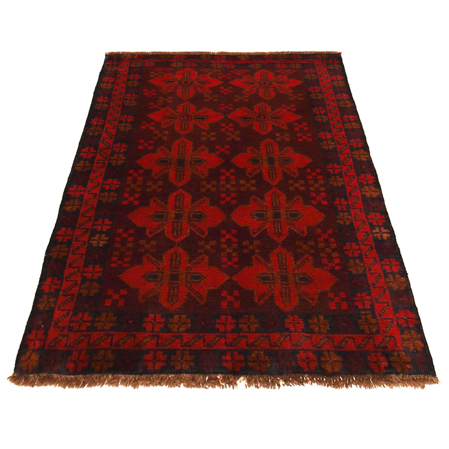 Red Color Baluchi Rug 2' 11"x 4' 7" (ft) - No. W35779