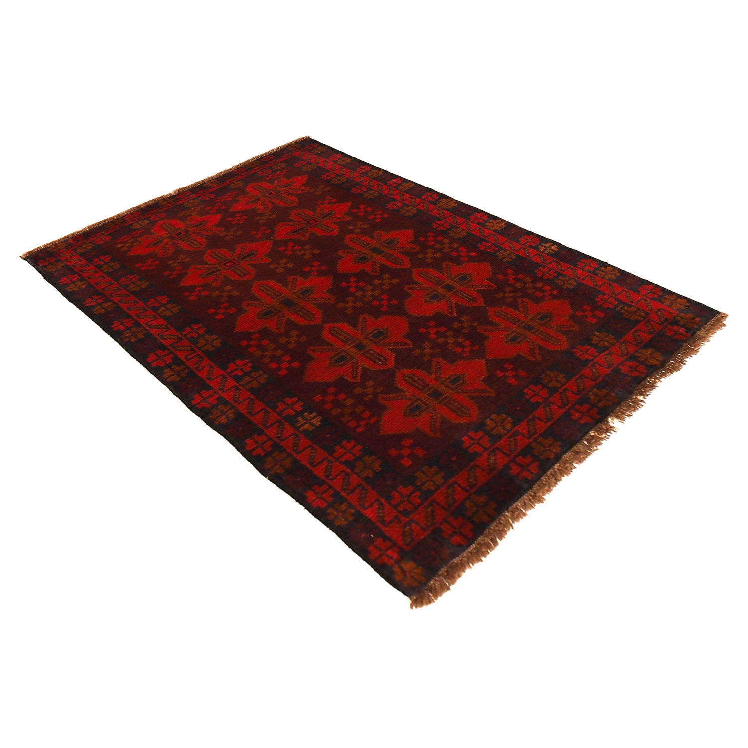 Red Color Baluchi Rug 2' 11"x 4' 7" (ft) - No. W35779