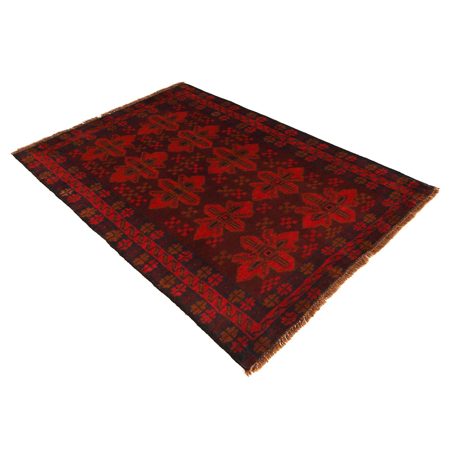 Red Color Baluchi Rug 2' 11"x 4' 7" (ft) - No. W35779
