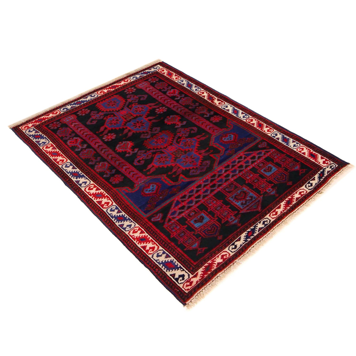 Multi Color Baluchi Rug 2' 6" x 3' 8" (ft) - No. W35907