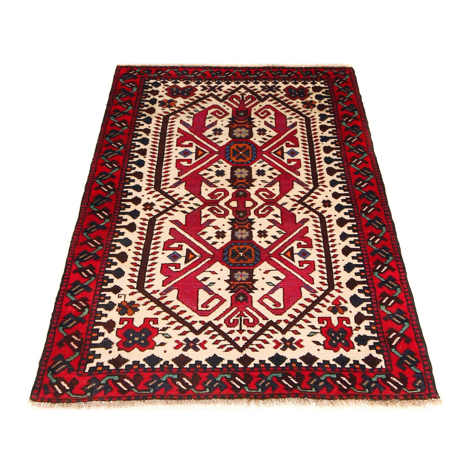 Traditional Baloch Rug 3' 3" x 4' 9" (ft) -No W35912