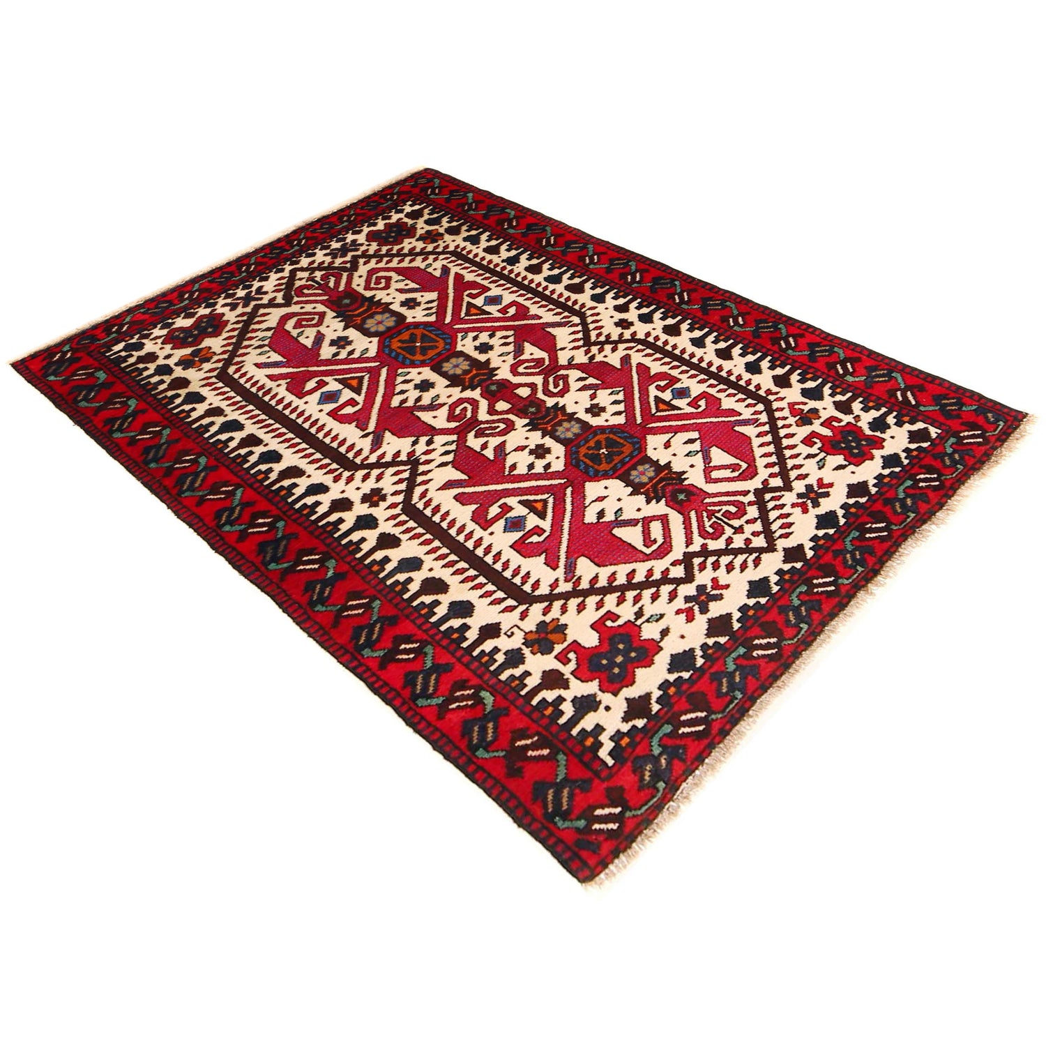 Traditional Baloch Rug 3' 3" x 4' 9" (ft) -No W35912