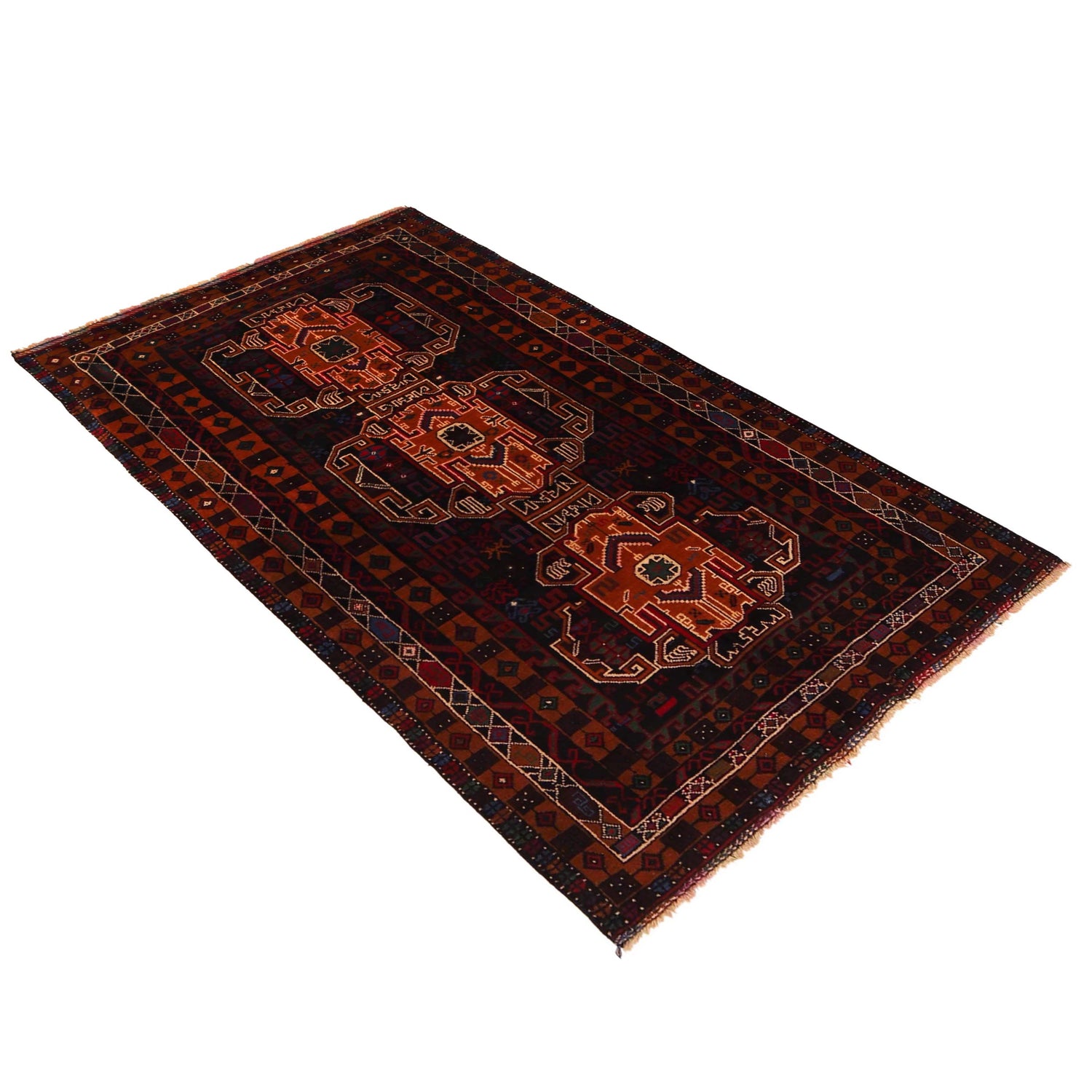 Hand Knotted Baluchi Rug 3' 2" x 5' 7" (ft) - No. W35926