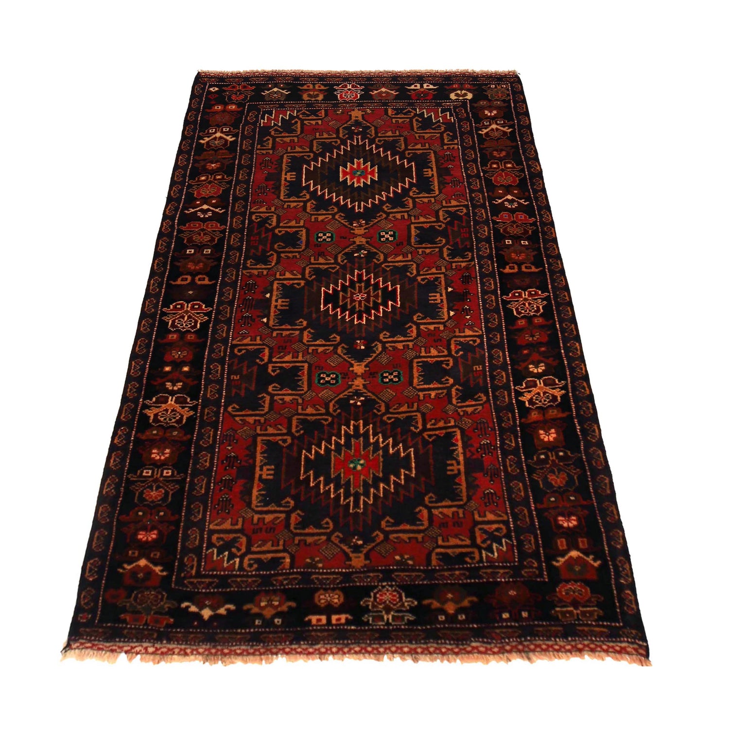 Baluch Small Size Rug 3' 7" x 6' 8" (ft) - No. W35927