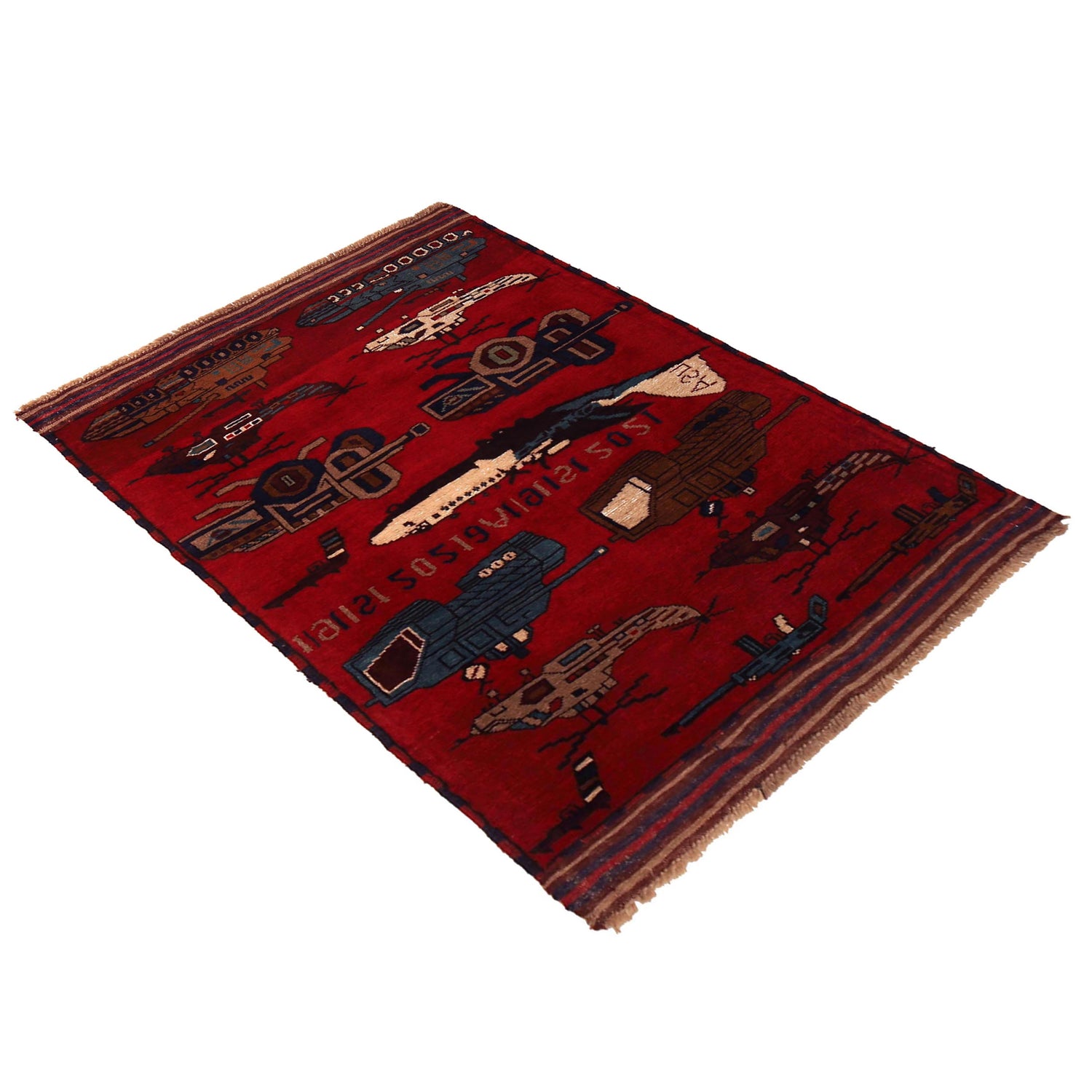 Handmade War Rug 3' 1 x 4' 11 (ft) - No. W35931