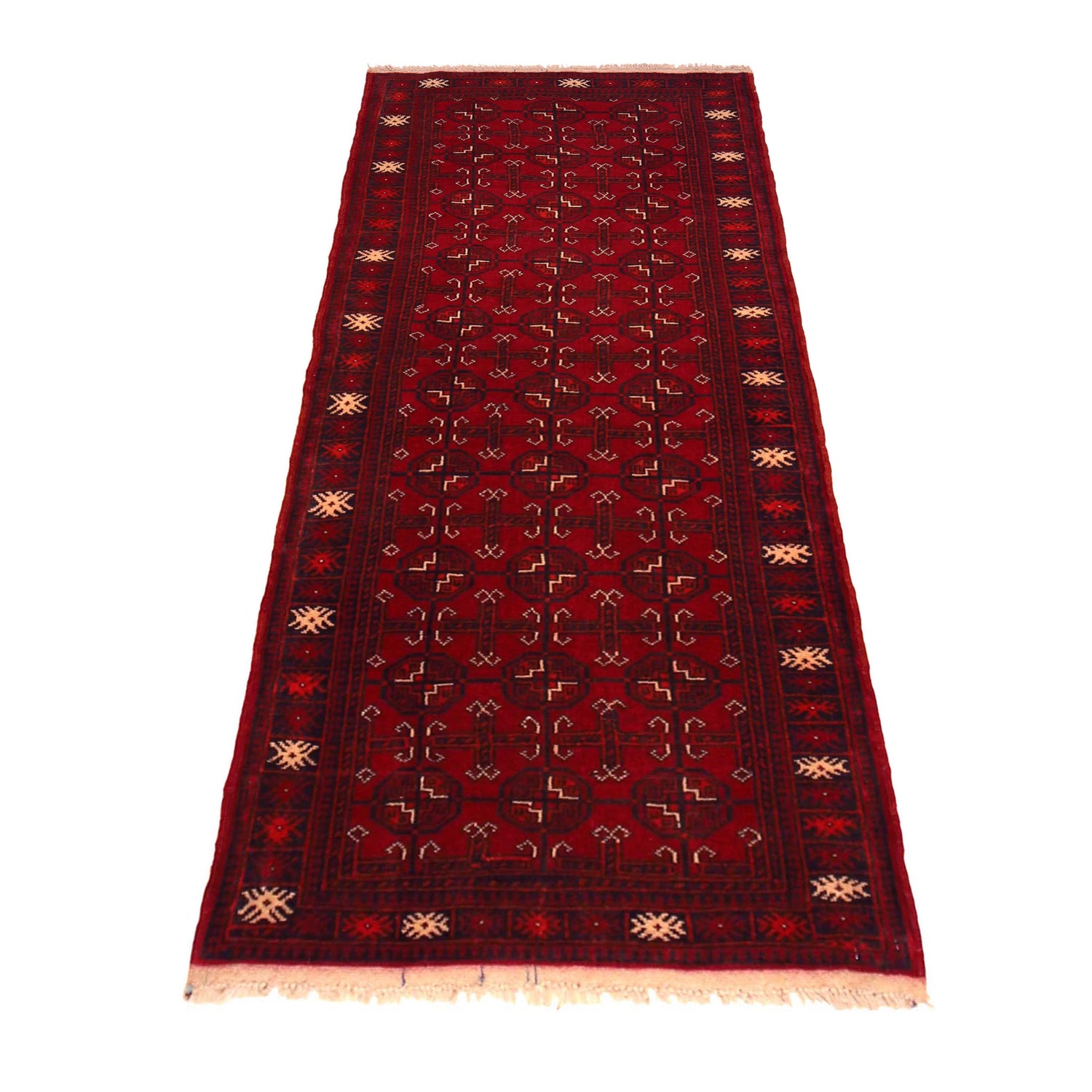 Hand Knotted Bokhara Wool Runner Rug 2' 5" x 5' 10" (ft) - No. W35933