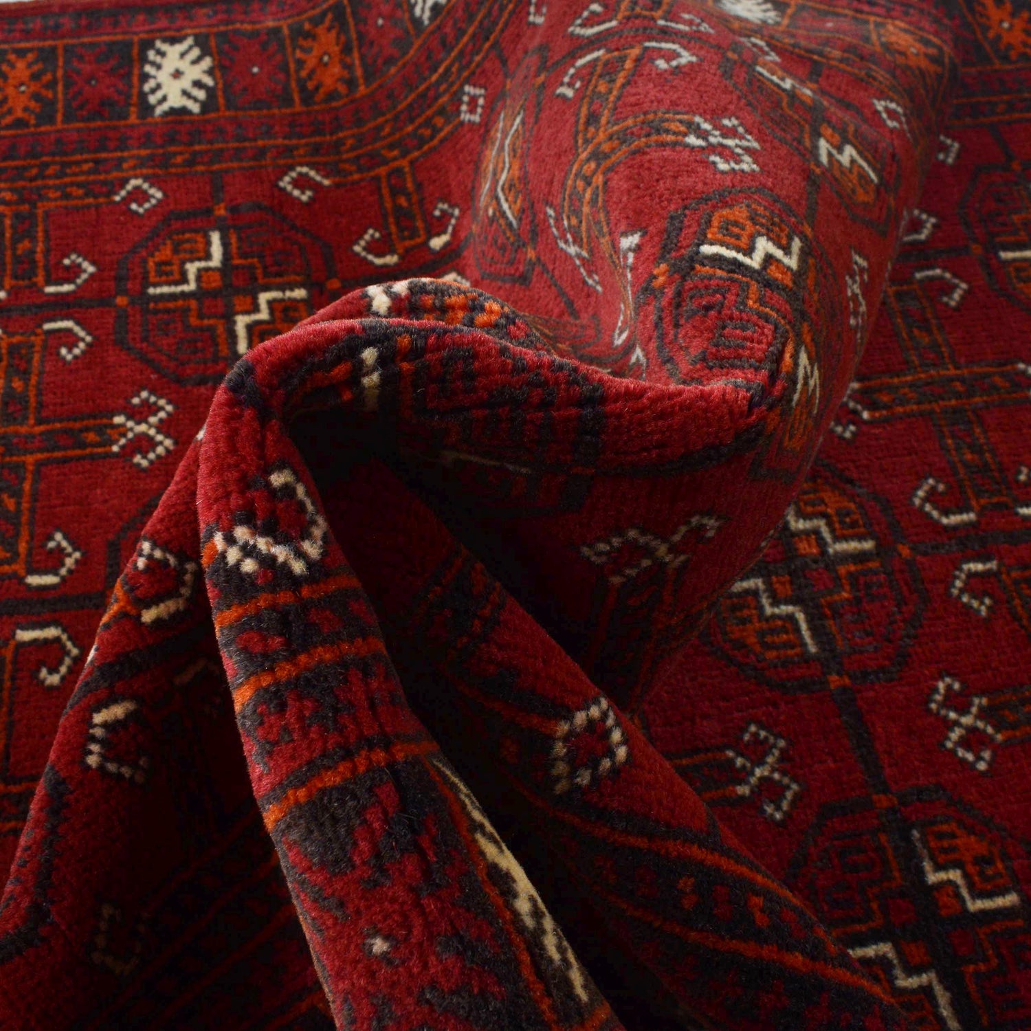 Hand Knotted Bokhara Wool Runner Rug 2' 5" x 5' 10" (ft) - No. W35933