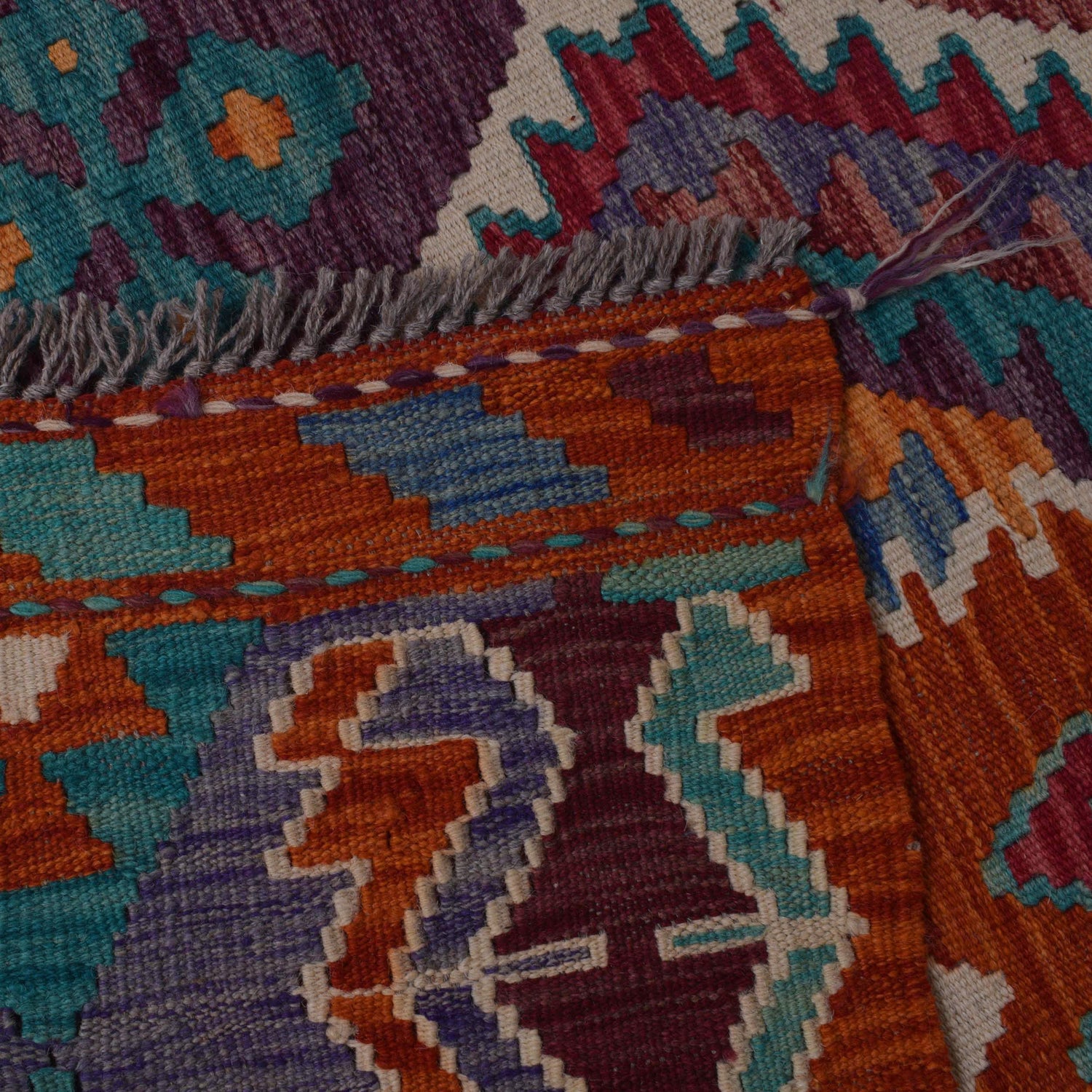 Handmade Vegetable Kelim 6' 0" x 8' 5" (ft) - No. W35934