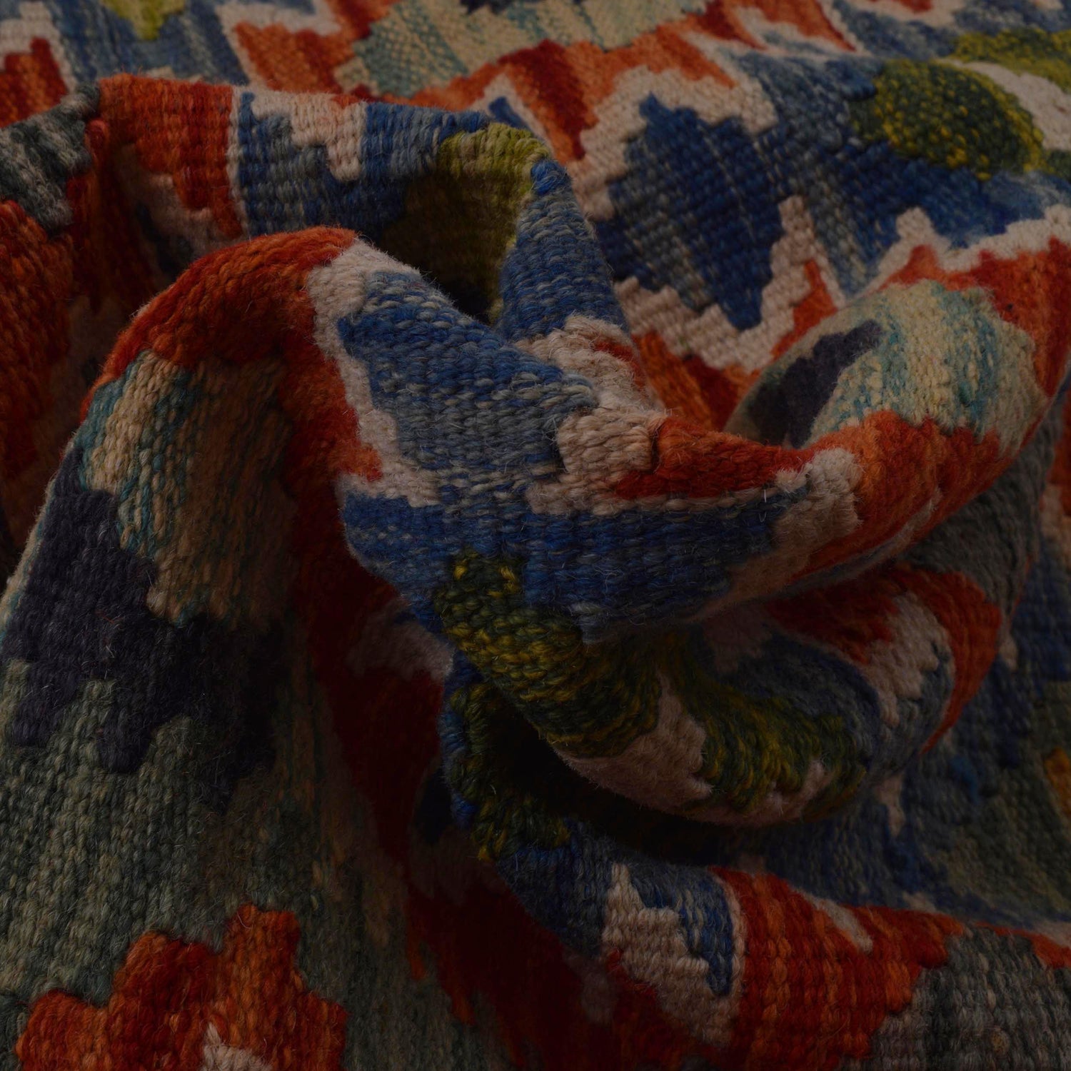 Handmade Vegetable Kilim 6' 1" x 8' 1" (ft) - No. W35935