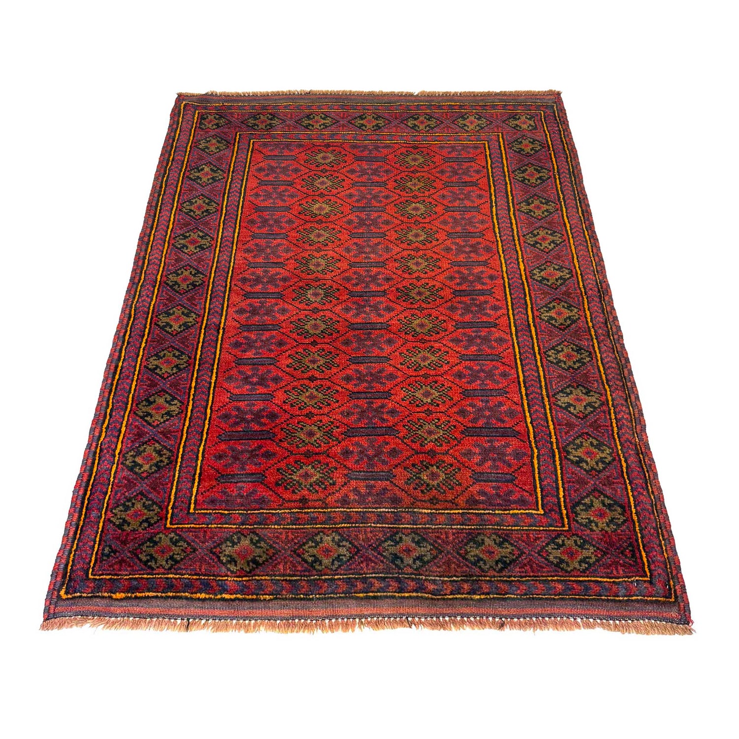 Red Color Baluchi Rug 2' 11" x 4' 3" (ft) - No. W36539