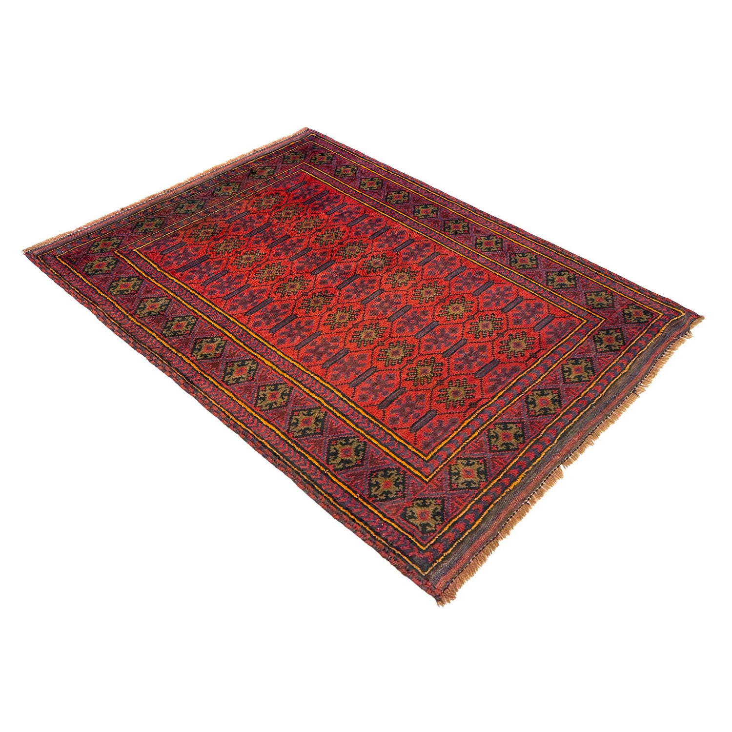 Red Color Baluchi Rug 2' 11" x 4' 3" (ft) - No. W36539