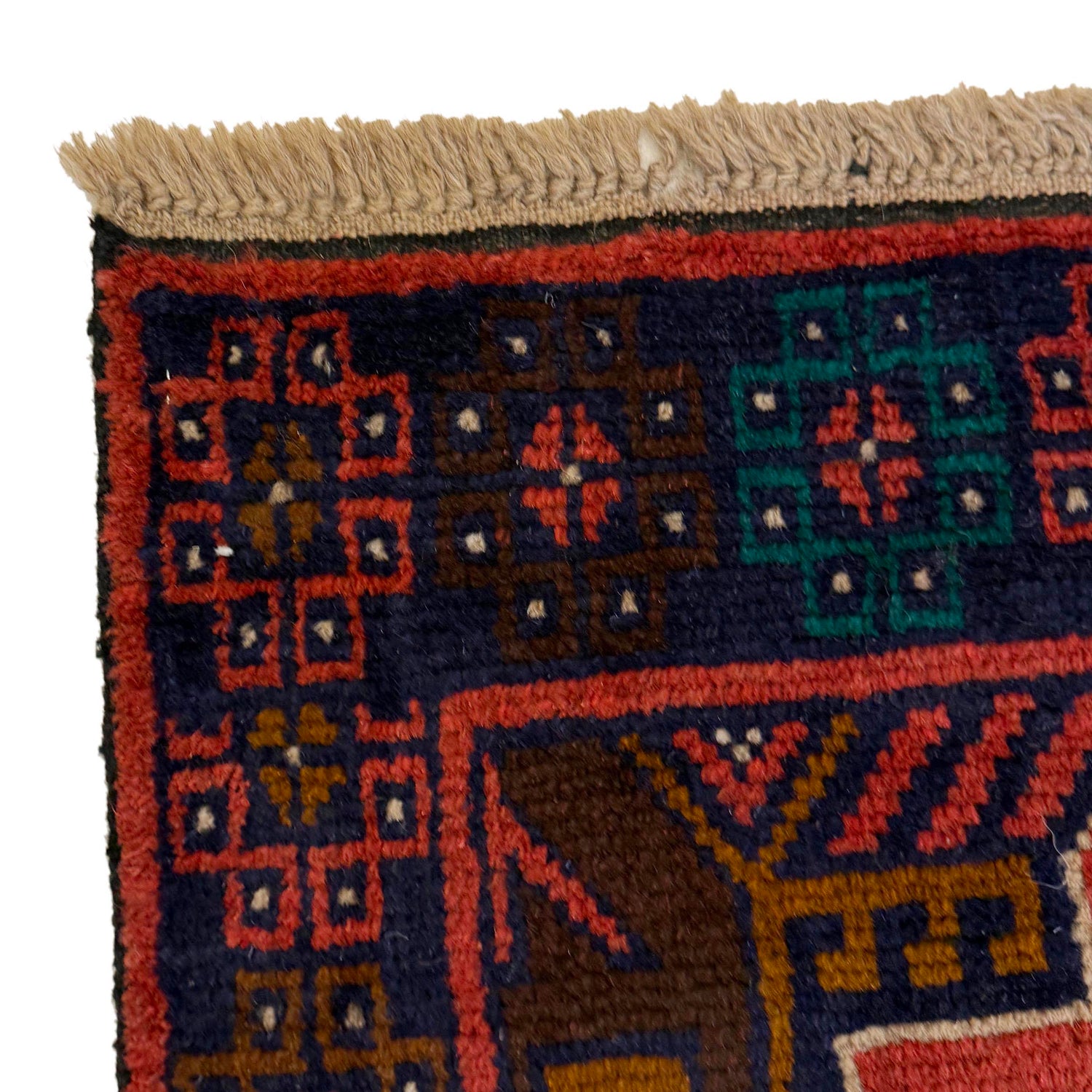 Hand Knotted Baluchi Rug 3' 7" x 6' 6 (ft) - No. W36542