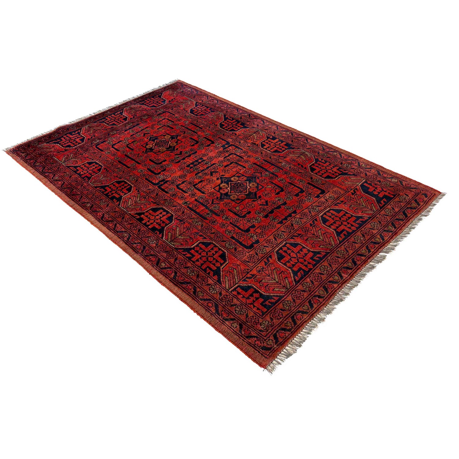 Red Color Khal Mohammadi Rug 3' 10" x 5' 3" (ft) - No. W36555