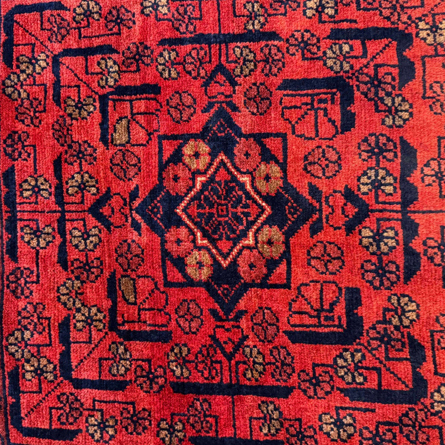 Red Color Khal Mohammadi Rug 3' 10" x 5' 3" (ft) - No. W36555