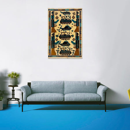 Handmade War Rug 2' 10" x 4' 2" (ft) - No. W36557