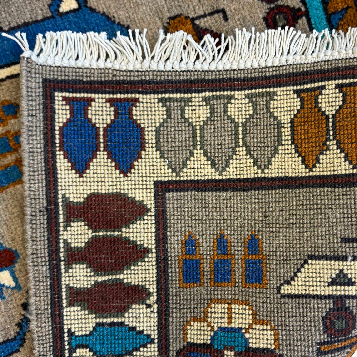 Grey Color War Rug 2' 10" x 4' 0" (ft) - No. W36558