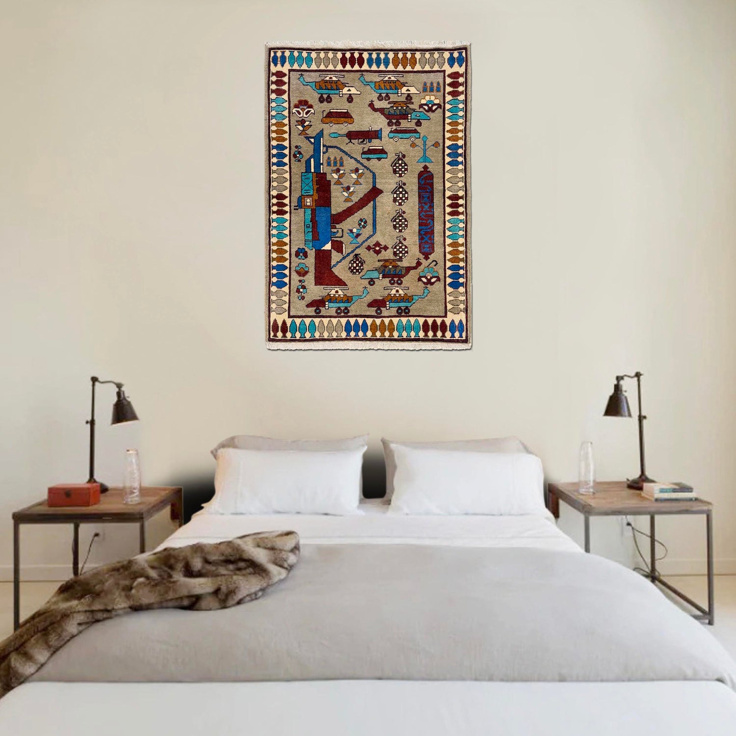 Grey Color War Rug 2' 10" x 4' 0" (ft) - No. W36558