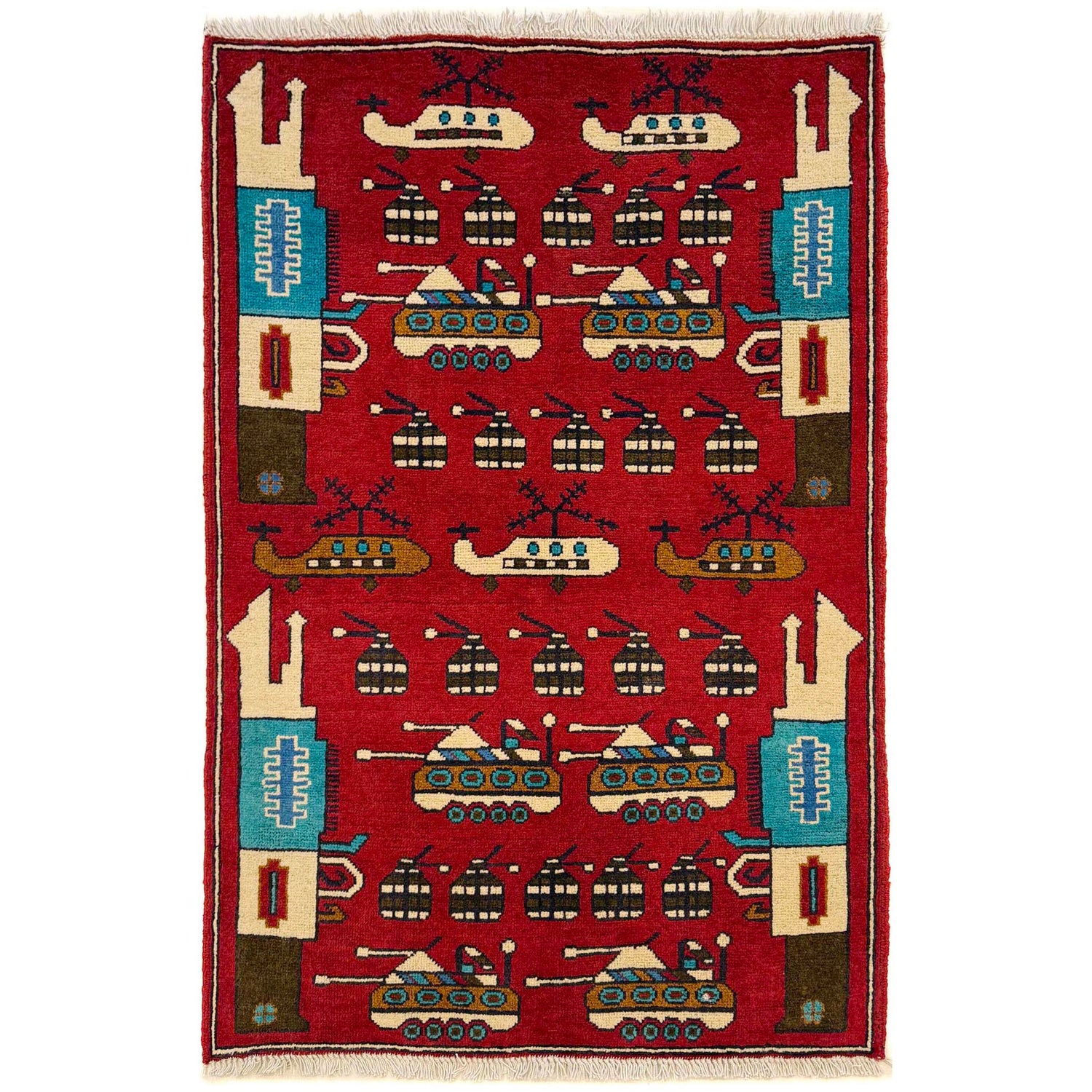 War Rug 2' 7" x 3' 10" (ft) - No. W36561