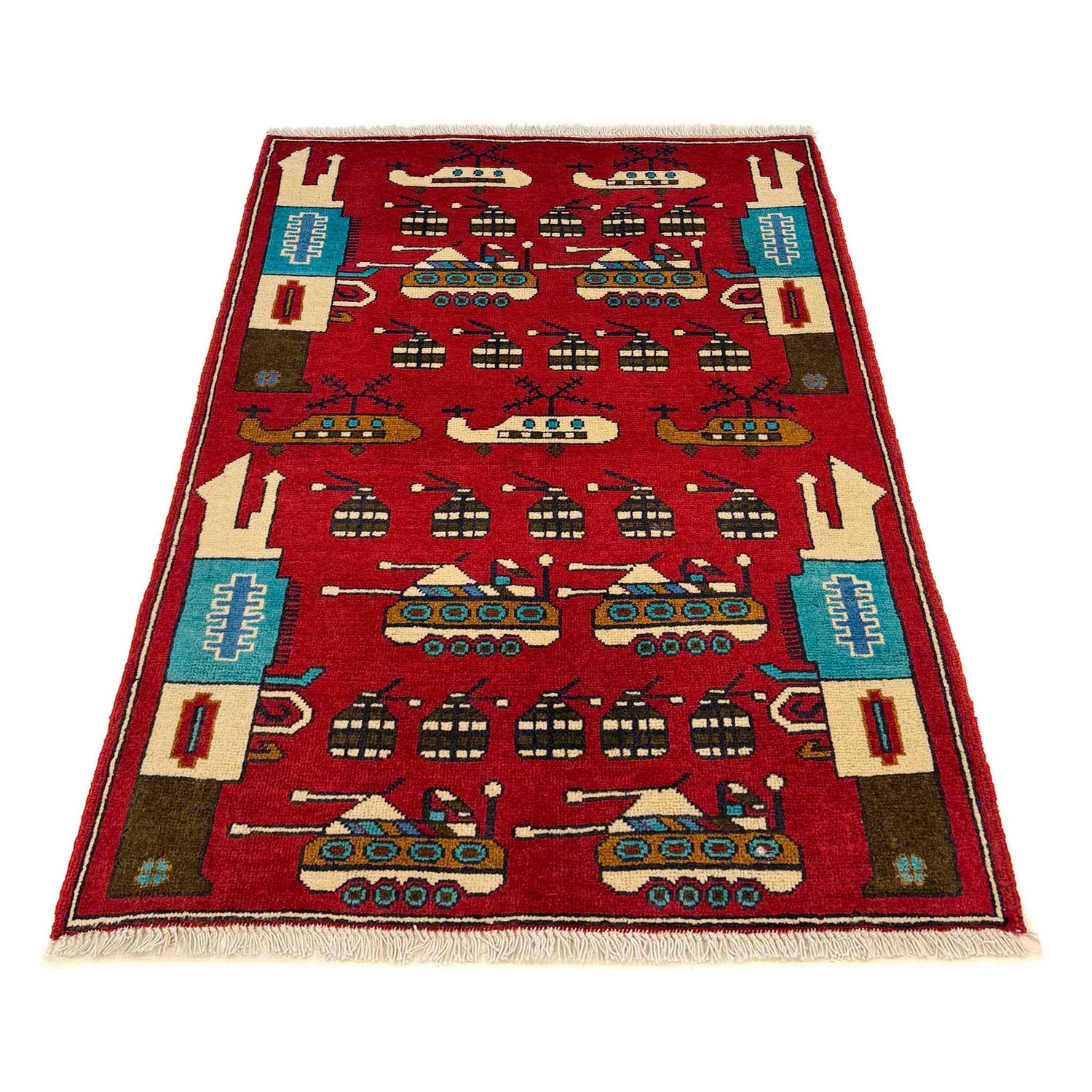War Rug 2' 7" x 3' 10" (ft) - No. W36561