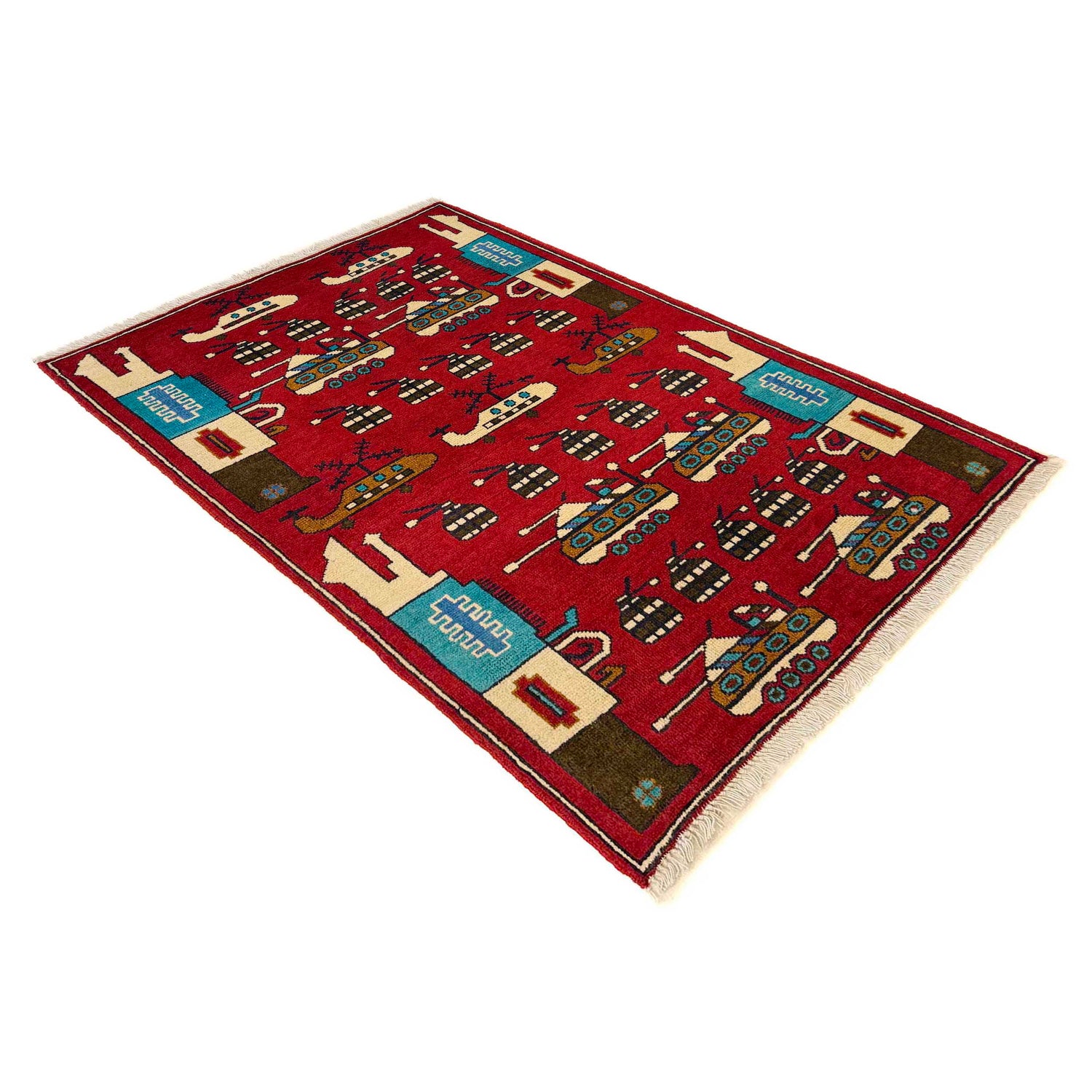 War Rug 2' 7" x 3' 10" (ft) - No. W36561