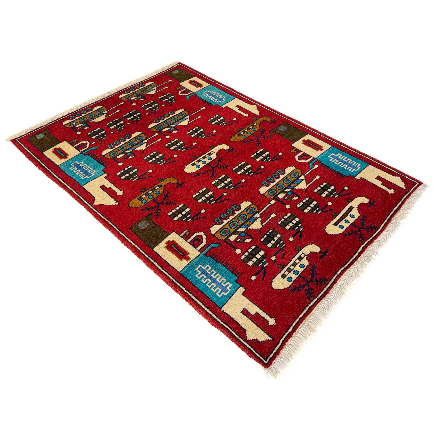 War Rug 2' 7" x 3' 10" (ft) - No. W36561
