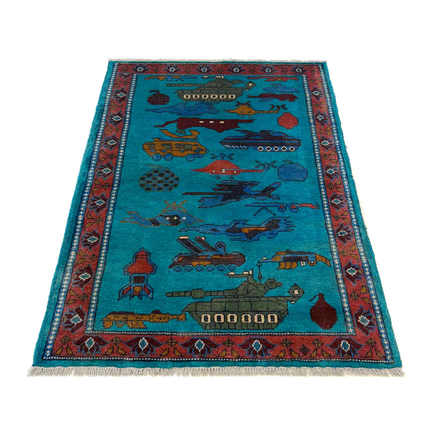 Handmade War Rug 2' 7" x 4' 2" (ft) - No. W36562