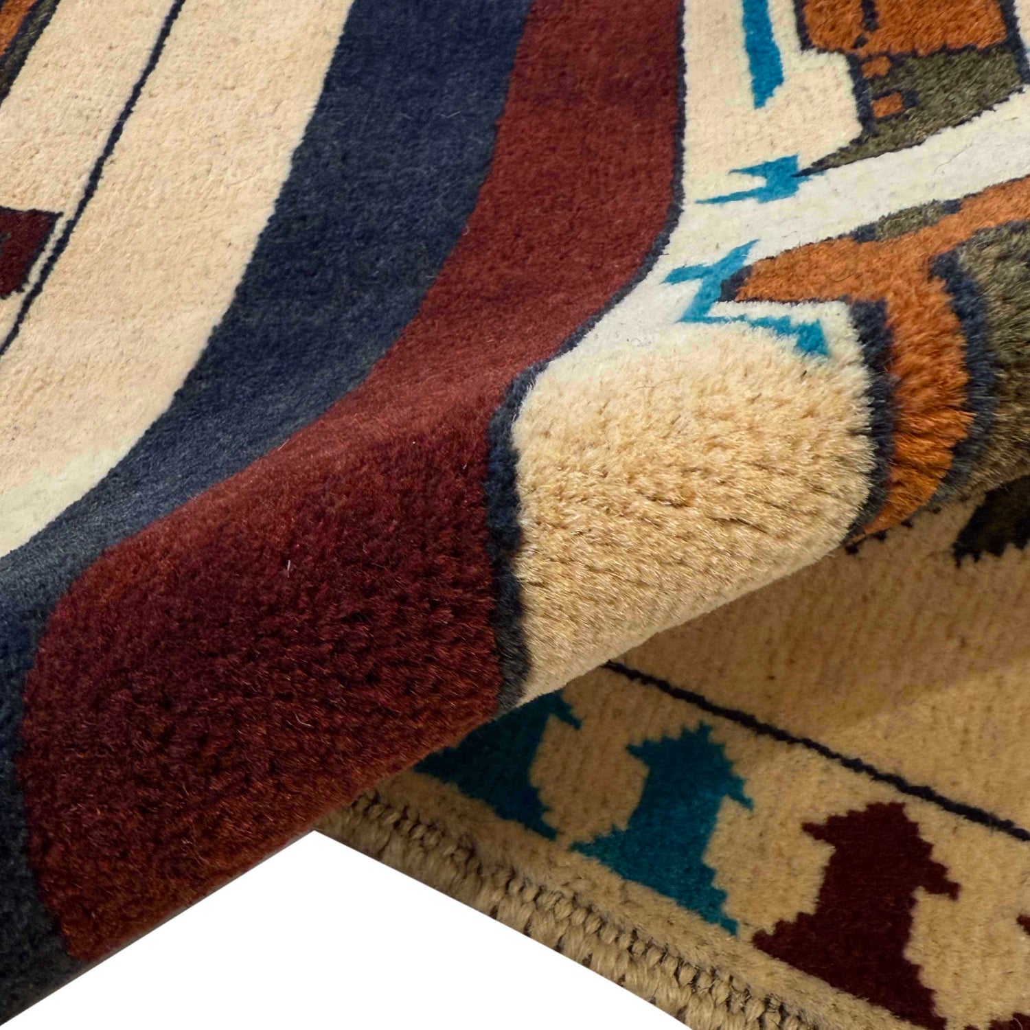 Handmade War Rug 3' 5" x 4' 10" (ft) - No. W36563