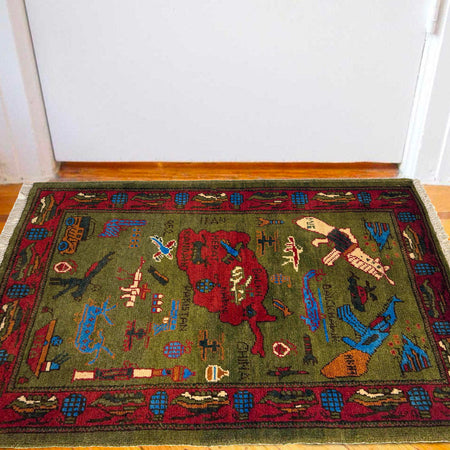 Handmade War Rug 2' 2" x 3' 2" (ft) - No. W36567