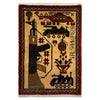 Hand Knotted War Rug 2' 0" x 2' 9" (ft) - No. W36569