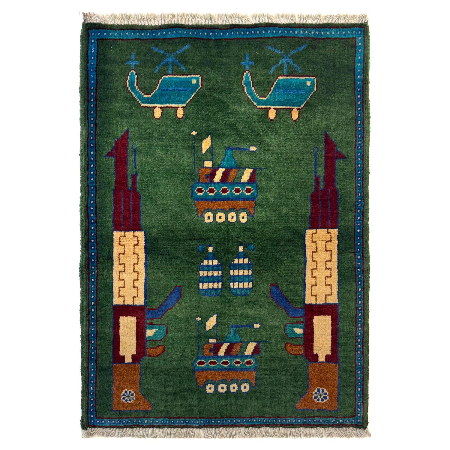 Handmade War Rug 2' 0" x 2' 10" (ft) - No. W36571