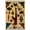 Ivory Color War Rug 1' 11" x 2' 8" (ft) - No. W36572
