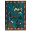 Blue Color War Rug 2' 0" x 2' 9" (ft) - No. W36577