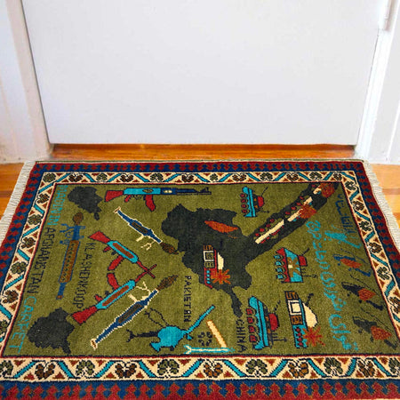 Handmade War Rug 2' 0" x 2' 11" (ft) - No. W36580