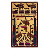 Yellow Color War Rug 2' 0" x 3' 1" (ft) - No. W36581
