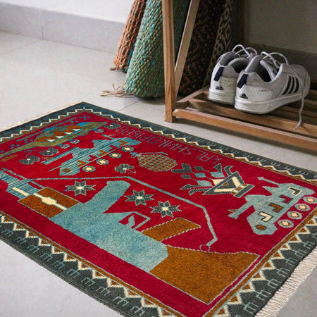 War Rug 1' 11" x 2' 10" (ft) - No. W36587