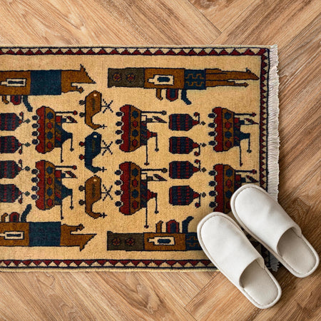 Handmade War Rug 2' 0" x 2' 7" (ft) - No. W36588